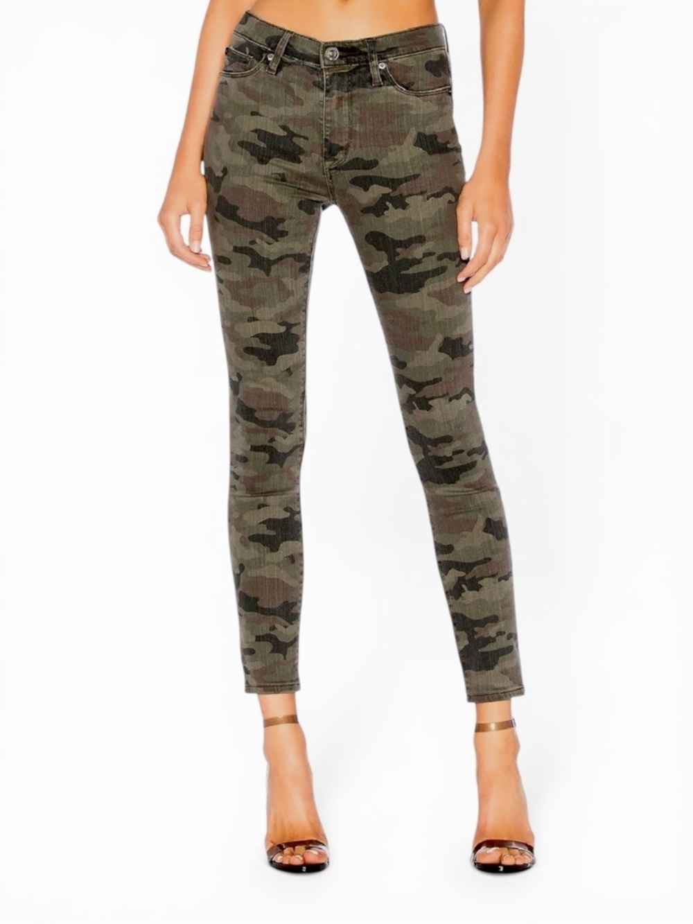 Hudson Barbara Camo Print Skinny Jeans High Rise Sz 26​